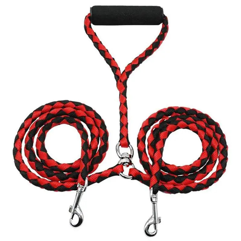 1.4m Pet Double Leash 2 Way Couplers Dog Leash Rope
