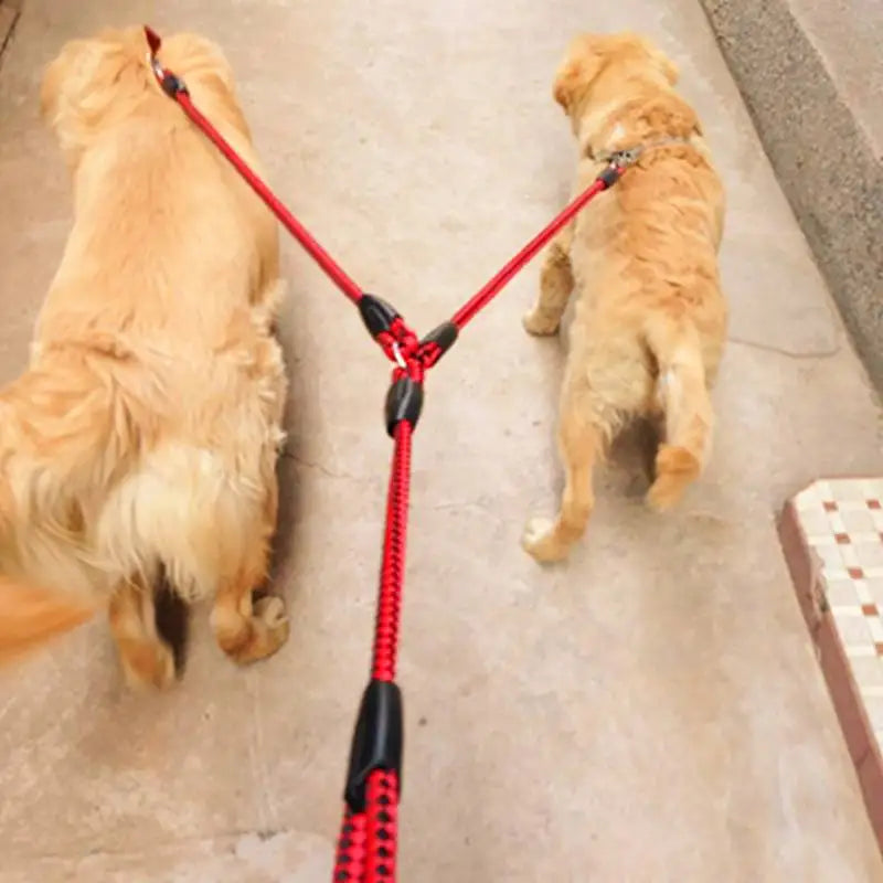 1.4m Pet Double Leash 2 Way Couplers Dog Leash Rope