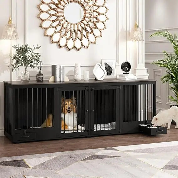 86.6" Heavy Duty Wooden Dog Kennel