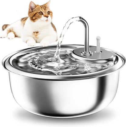 Pet Automatic Water Fountain 3.4L Stainless Steel Pet Water Dispenser