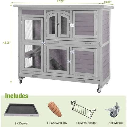 Hutch Indoor Outdoor Bunny House